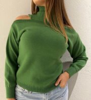 Maglia Verde A Collo Alto - immagine 2