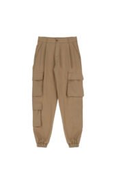 Pantaloni Cargo Con Tasche Verticali E Pinces