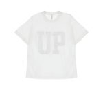 T-Shirt In Puro Cotone Con Strass