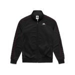 Giacca in pile slim fit con banda logata e zip