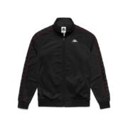 Giacca in pile slim fit con banda logata e zip