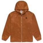 Felpa in velluto a coste con cappuccio oversize